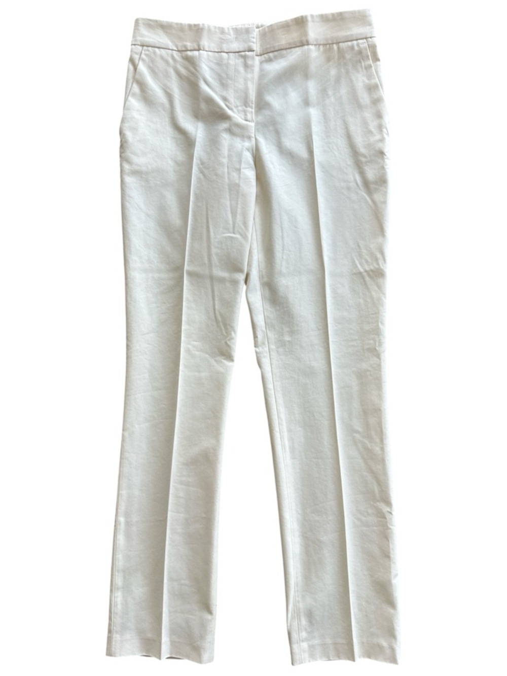 Twinset Milano Cream Off White Pants Cotton Lyocell Made in Bulgaria